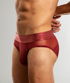 Jack Adams Monochrome Mesh Brief Tibetan-red
