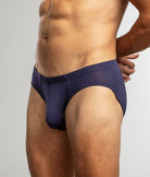 Jack Adams Barely There Modal Bikini Brief Eclipse - mens bikini briefs low rise ribbed modal, profile view