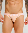 JOR College Jockstrap Tangerine - men's low-rise cotton jockstrap, front view