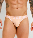 JOR College Thong Tangerine - men's low-rise cotton thong with front coverage panel, front view