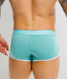 JOR College Trunk Mint - men's low-rise cotton trunk, back view