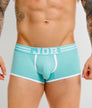 JOR College Trunk Mint - men's low-rise cotton trunk with contoured pouch, front view