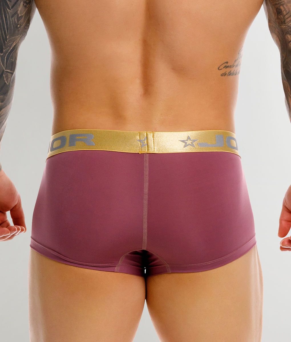 JOR Soho Trunk Wine - men's low-rise microfiber trunk, back view
