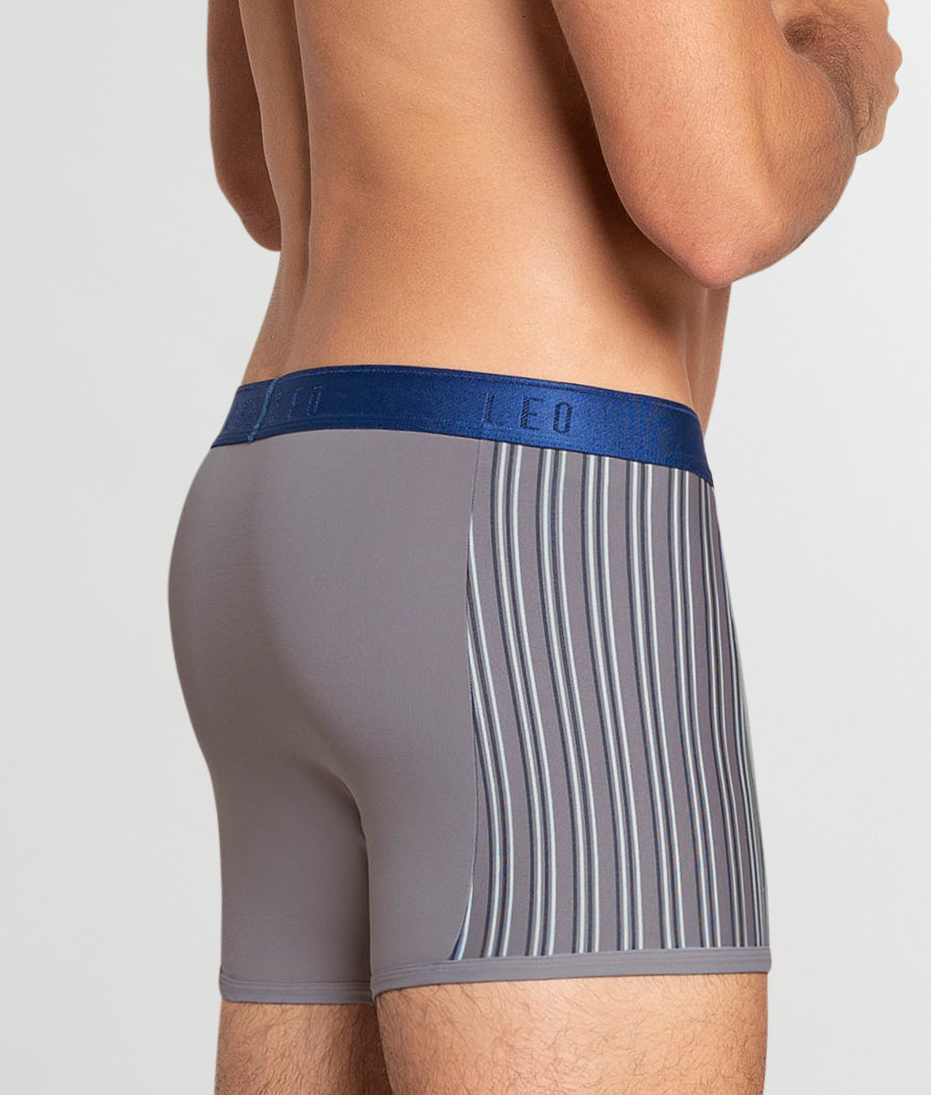 LEO Perfect Fit w/ Contrast Details Trunk Light-grey-blue-waistband
