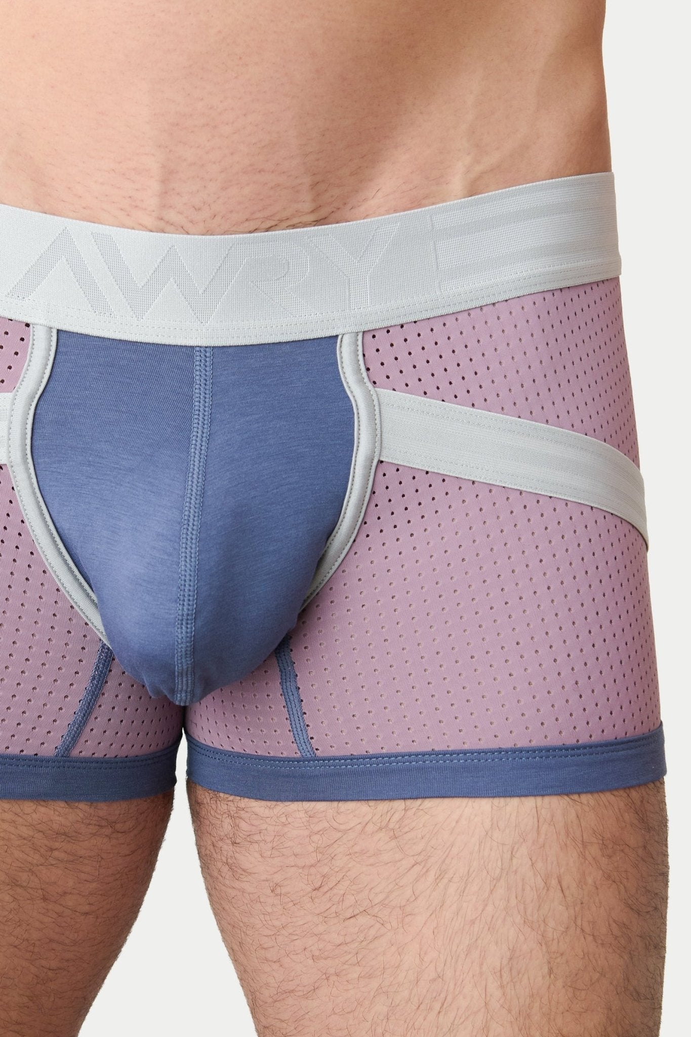 Awry Lift Trunk Lavender Haze - breathable 4-way stretch mesh fabric detail, rear view