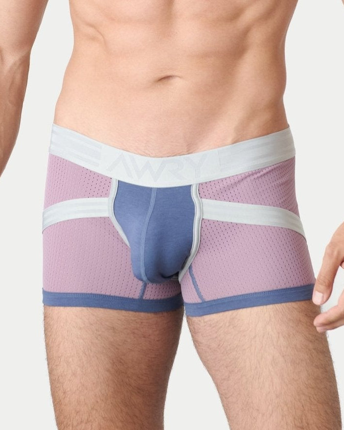 Awry Lift Trunk Lavender Haze - men's enhancing trunk with built-in jockstrap, front view