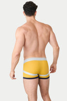 Awry Lift Trunk Navy Gold - men's lift trunk full body view on model
