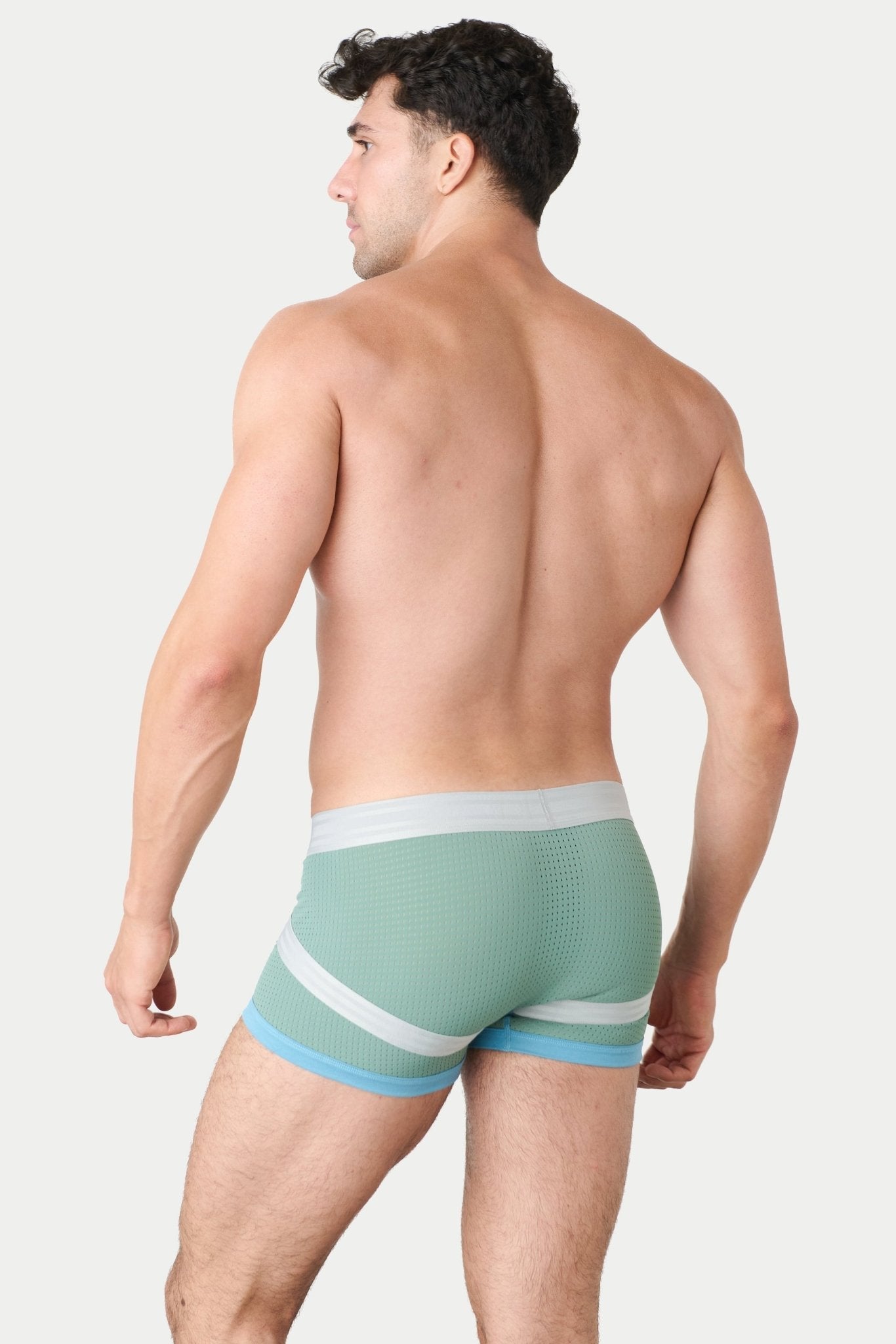 Awry Lift Trunk Sea Foam - men's performance trunk underwear, side view
