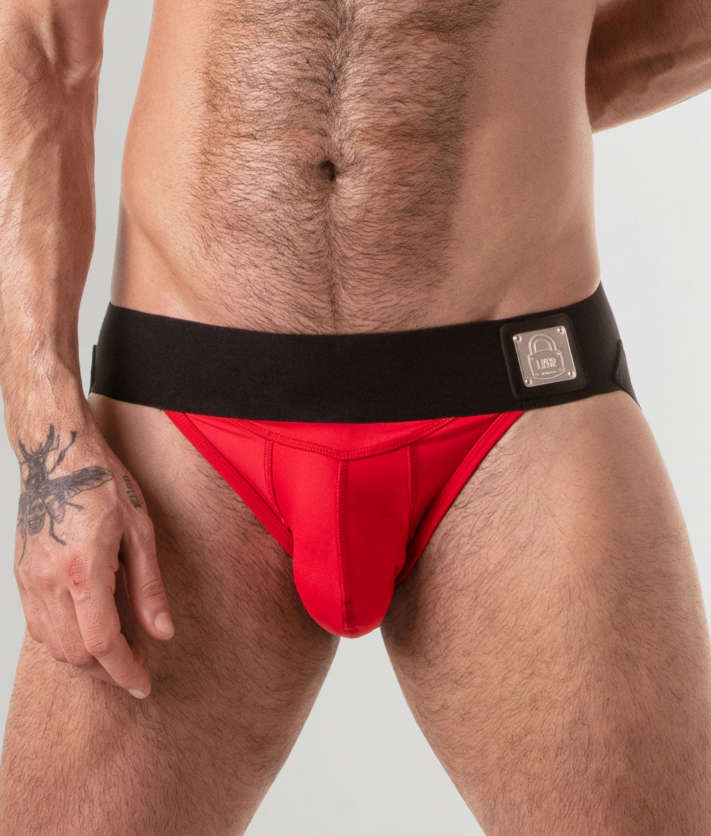 Locker Gear Wide Waistband Jockstrap Red
