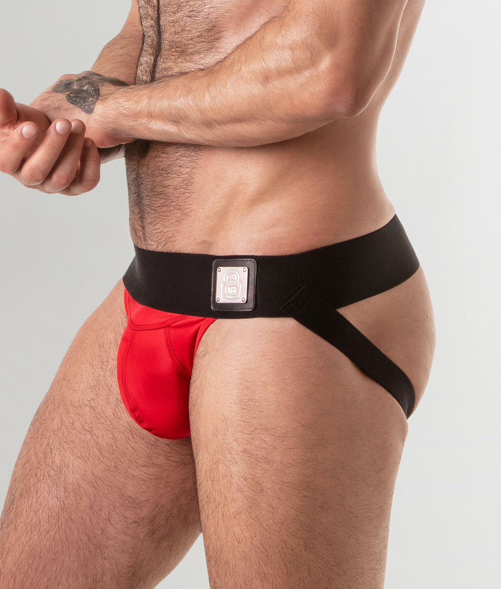 Locker Gear Wide Waistband Jockstrap Red