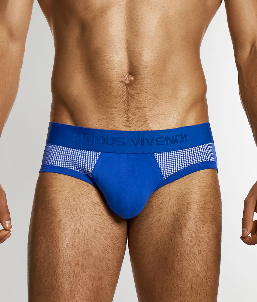 Modus Vivendi Pied de Coq Classic Brief Blue