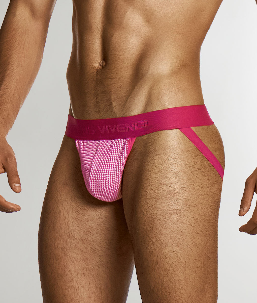 Modus Vivendi Pied de Coq Jockstrap Fuschia