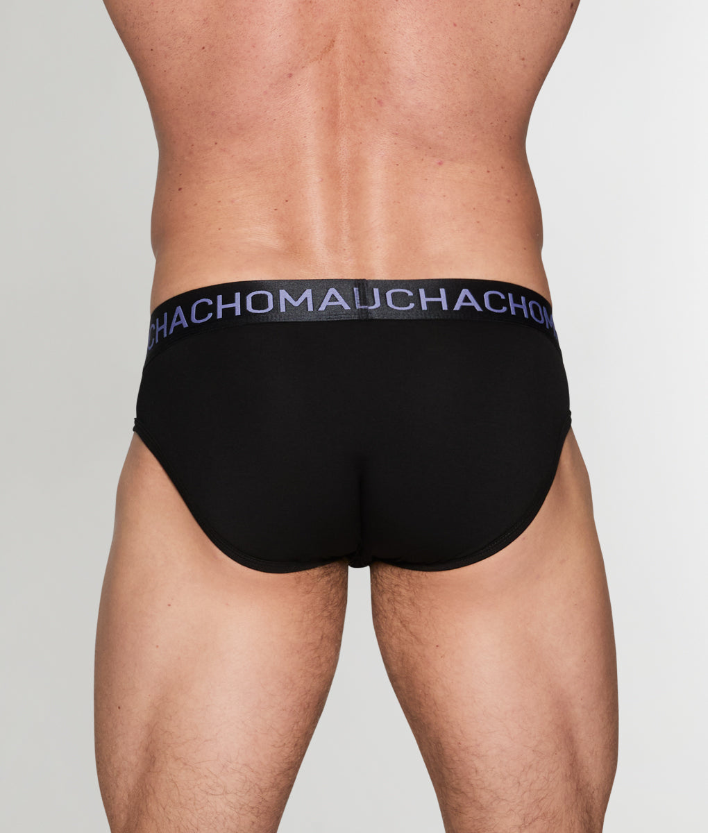 Muchachomalo Just Flowers Brief Muchachomalo Just Flowers Brief Black-solid