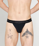 Muchachomalo Dalmatian Solid Thong Anthracite