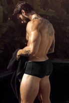 Étalon Black Swim Sunga - men's swim brief worn poolside, full body back