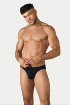 AWRY Oasis Contour Swim Brief Black - mens swim briefs front view