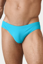AWRY Oasis Swim Briefs Cyan - men's swim brief pouch detail