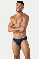 AWRY Oasis Swim Briefs Navy - mens swim briefs front view