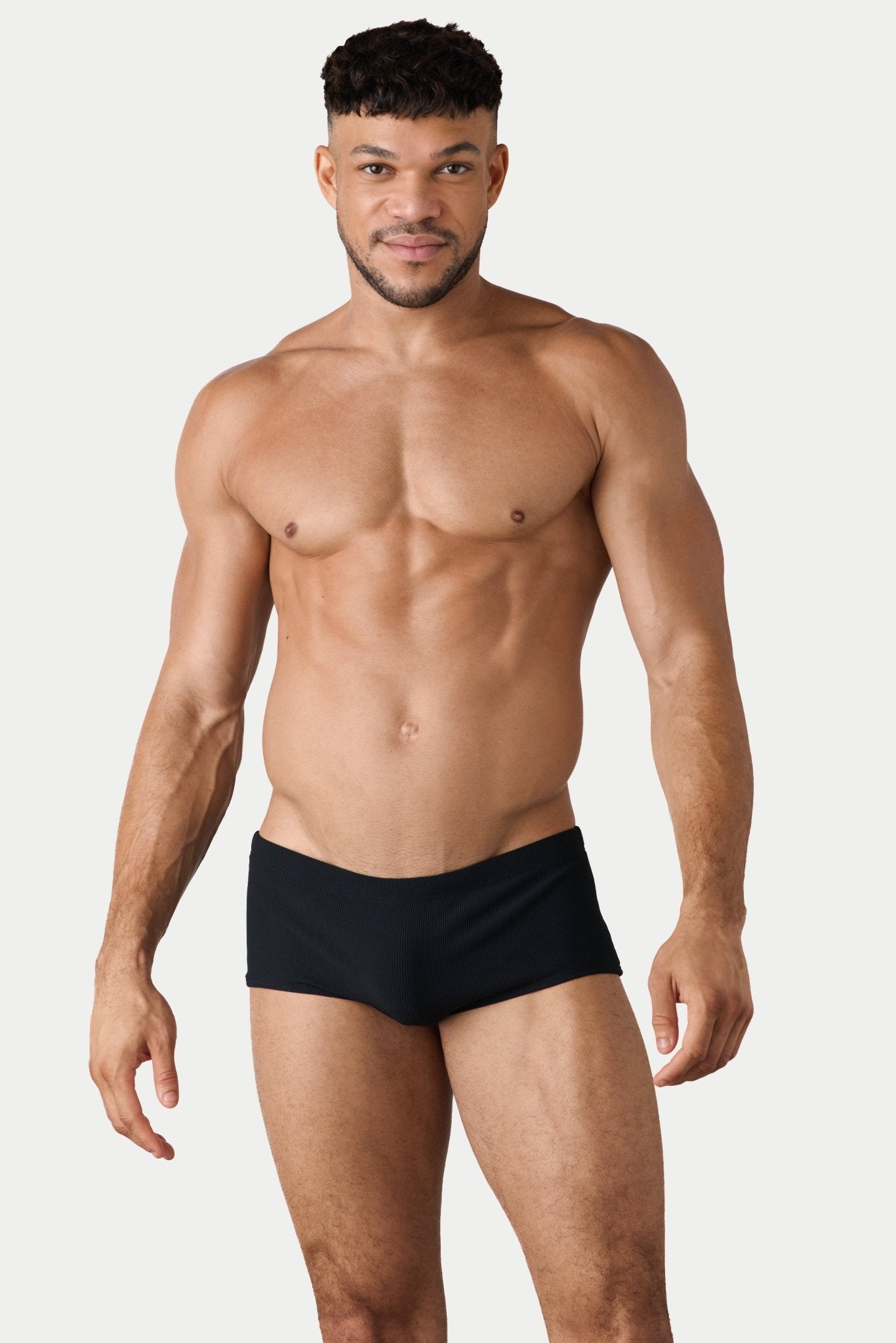AWRY Oasis Swim Sunga Black - mens swim sungas front view
