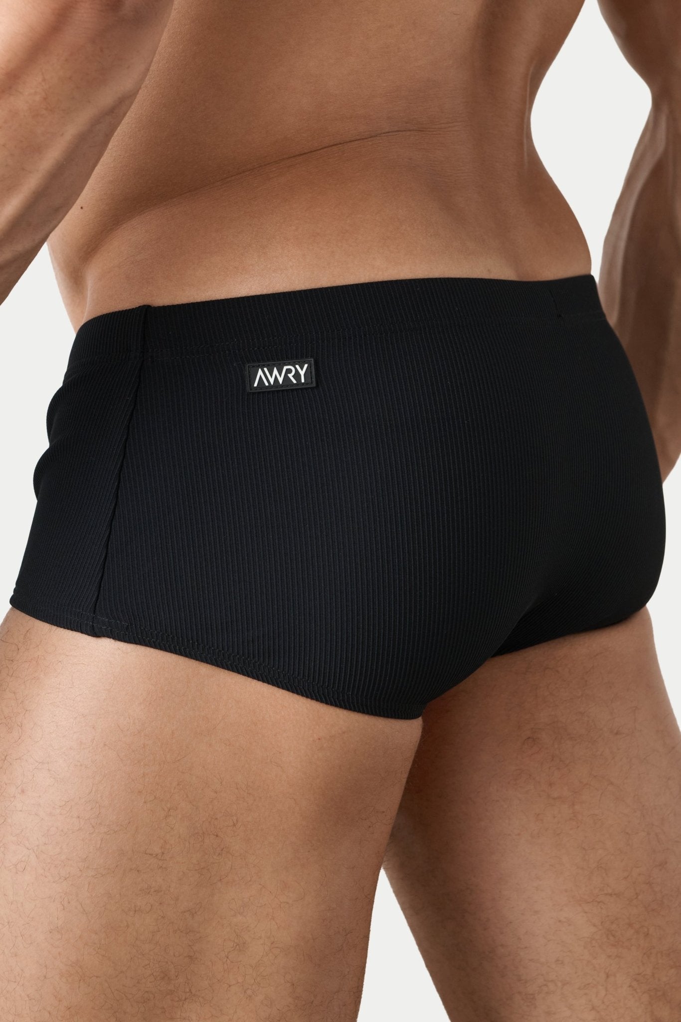 AWRY Oasis Swim Sunga Black - mens swim sungas back view