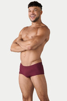 AWRY Oasis Swim Sunga Maroon - mens swim sungas side profile