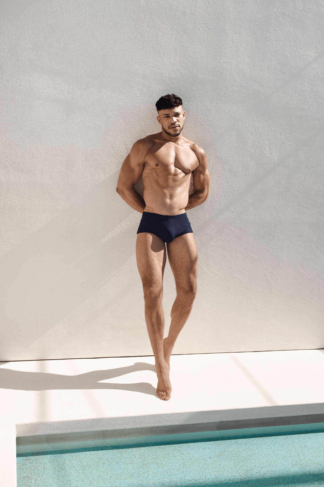 AWRY Oasis Swim Sunga Navy - men's swim sunga full body