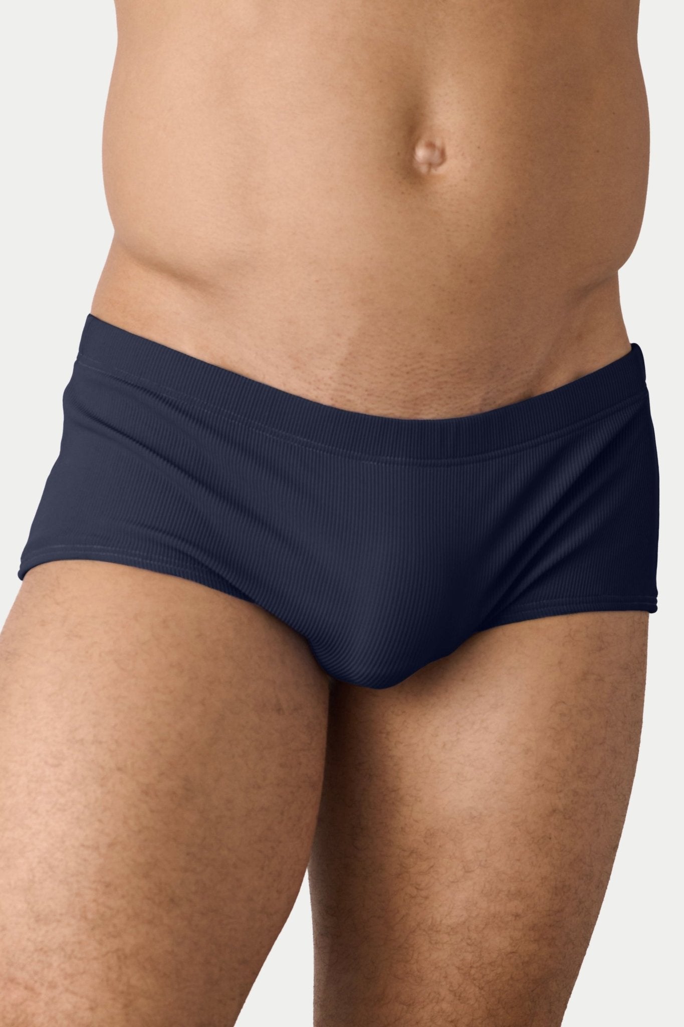 AWRY Oasis Swim Sunga Navy - men's swim sunga waistband detail