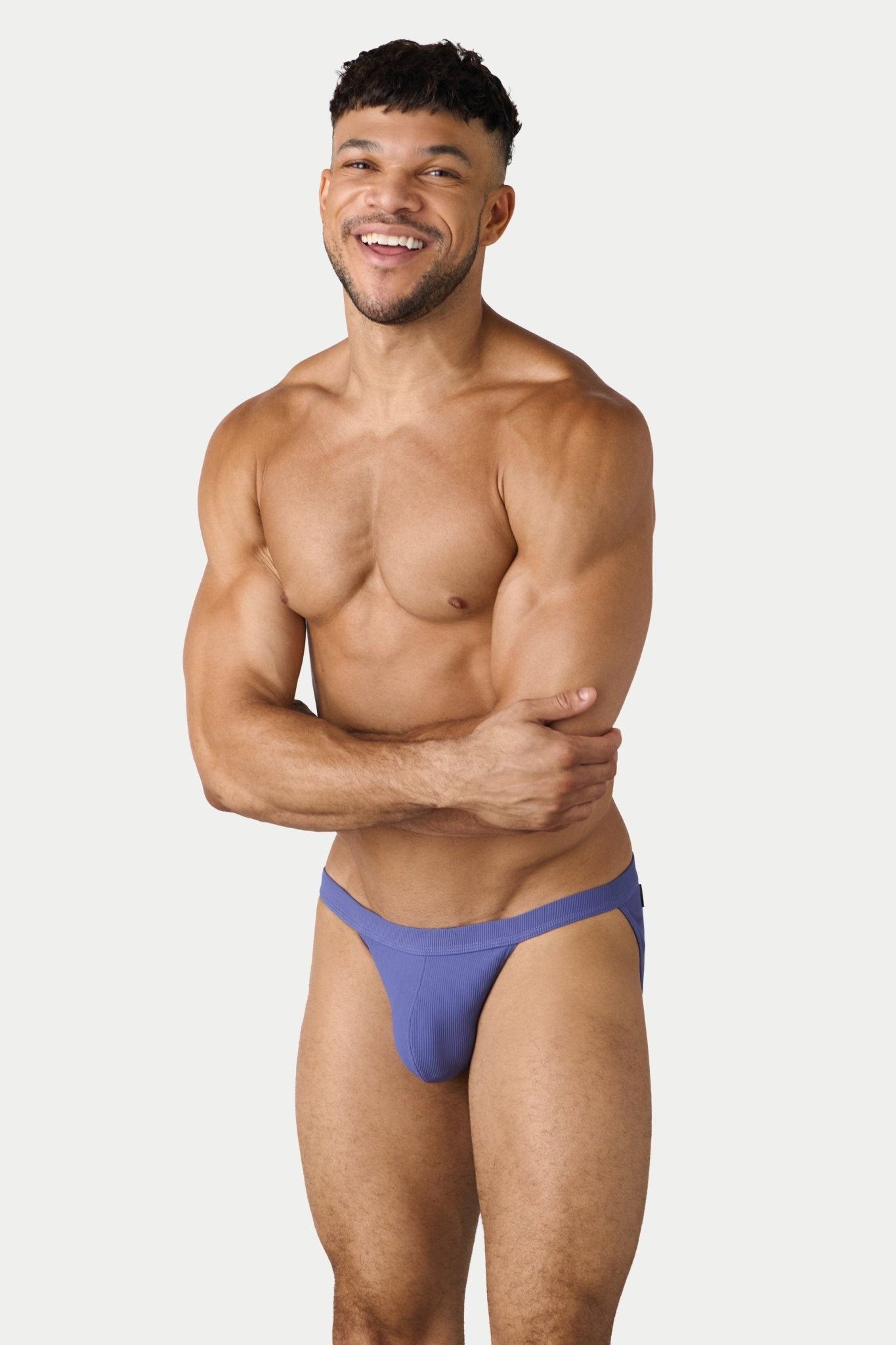 AWRY Oasis Swim Tanga Lavender - men's swim brief liner close-up
