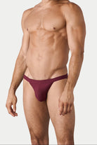 AWRY Oasis Swim Tanga Maroon - men's swim brief side profile