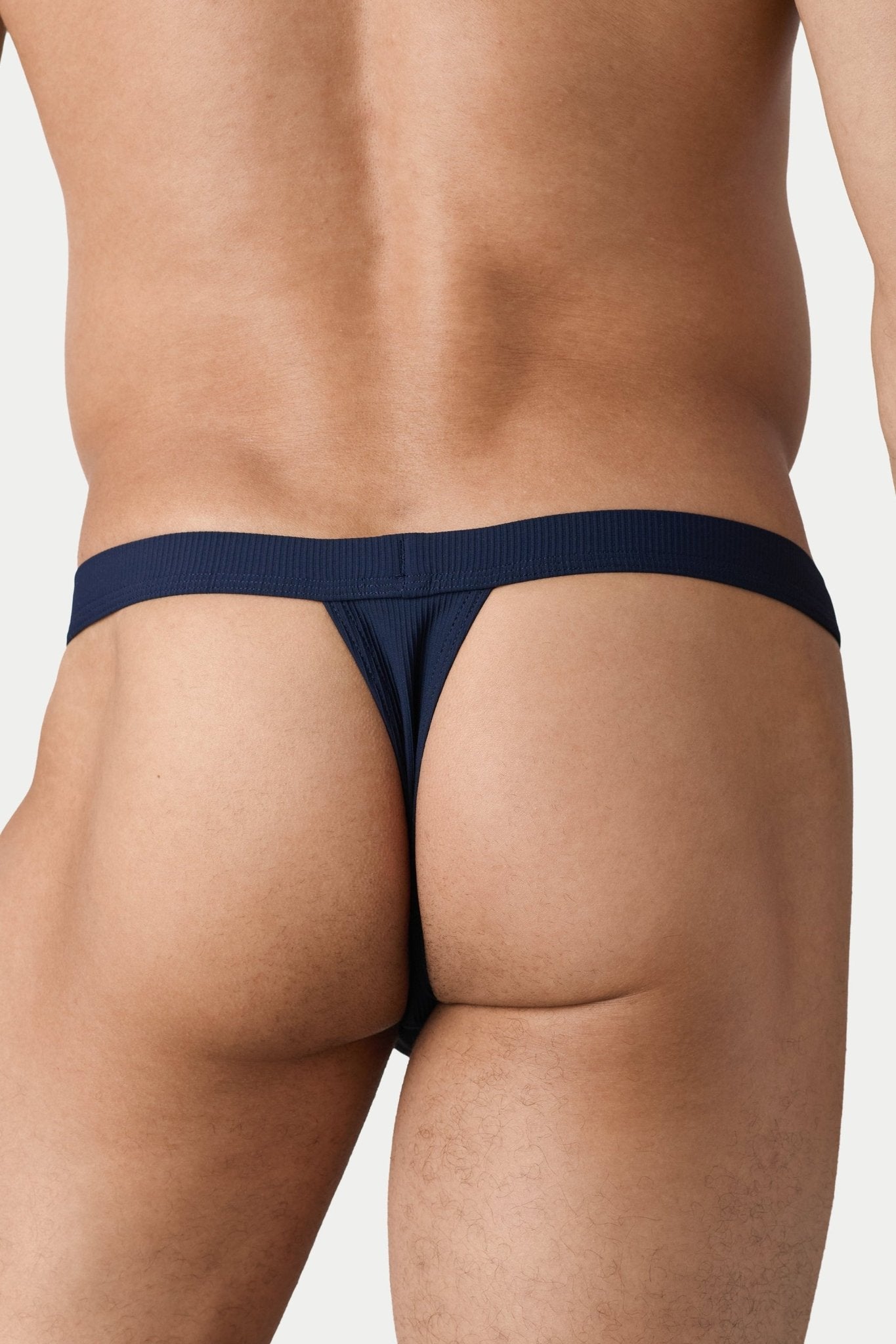 AWRY Oasis Swim Thong Navy - mens swim thongs back view