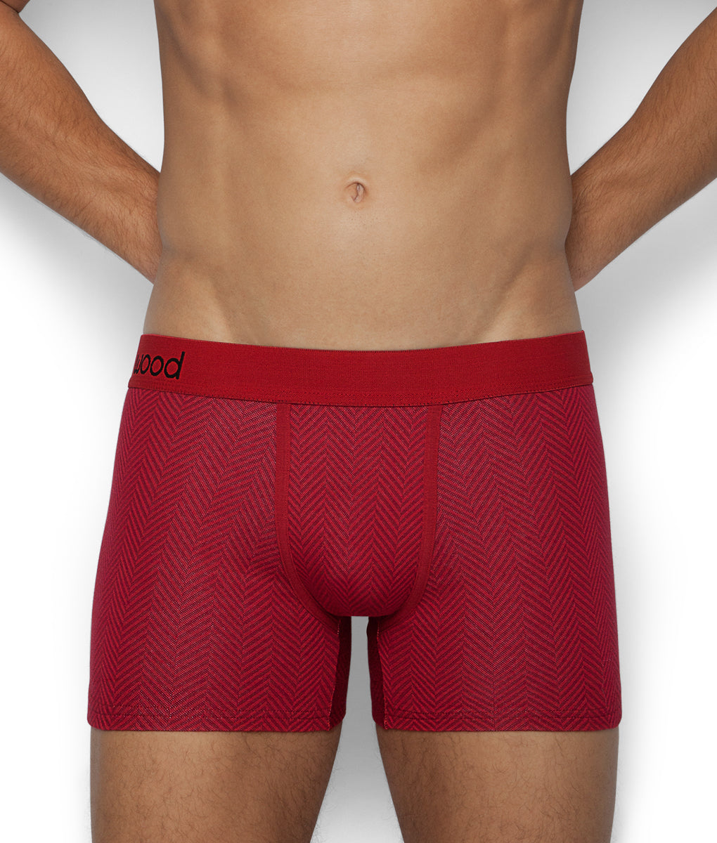 Wood Boxer Brief with Fly Red-herring