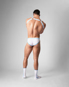 Teamm8 Optic Harness Azure - men's club night fashion harness, lifestyle shot