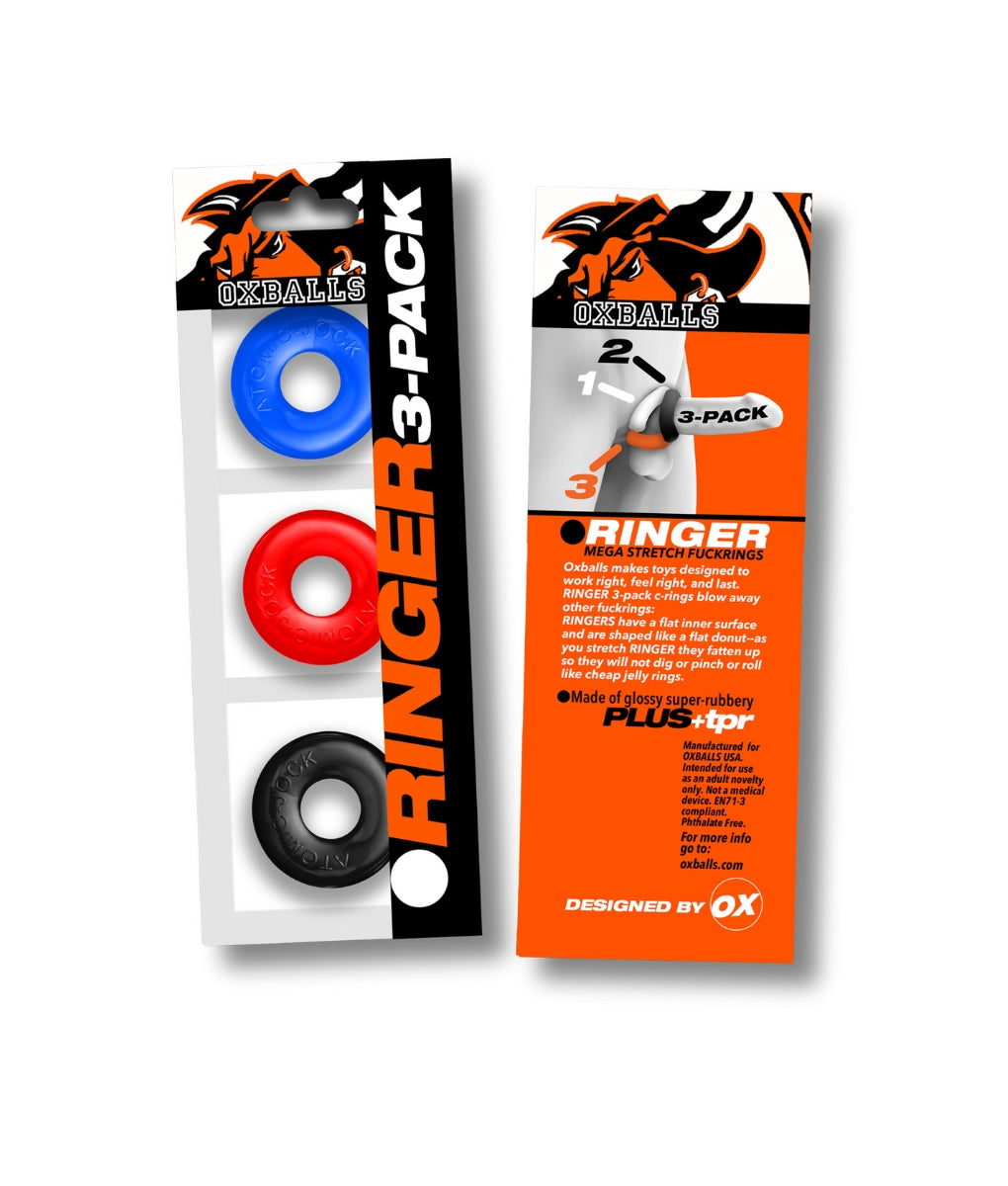 OXBALLS 3-Pack Of Do-Nut Ringer Cockrings 1 Multi