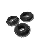 Oxballs Bonemaker 3-Pack Boner Cockring Kit Black