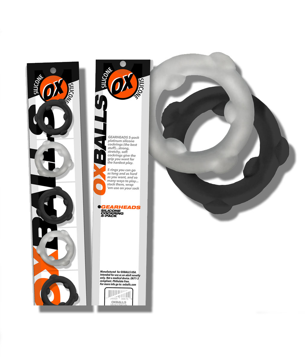 Oxballs Gearheads 5-Pack Spinner Rings Black-vapor