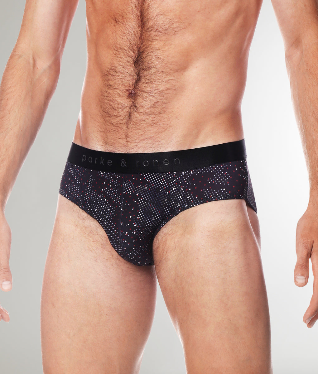 Parke & Ronen Printed Low-Rise Brief Black-andromeda