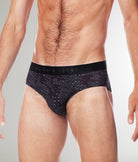 Parke & Ronen Printed Low-Rise Brief Black-andromeda