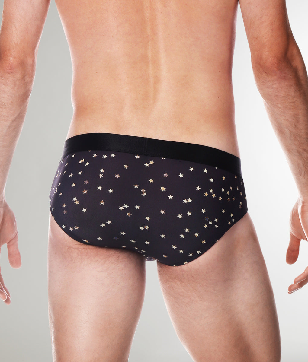 Parke & Ronen Printed Low-Rise Brief Black-galileo