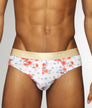 Parke & Ronen Printed Low-Rise Brief Posies-coral