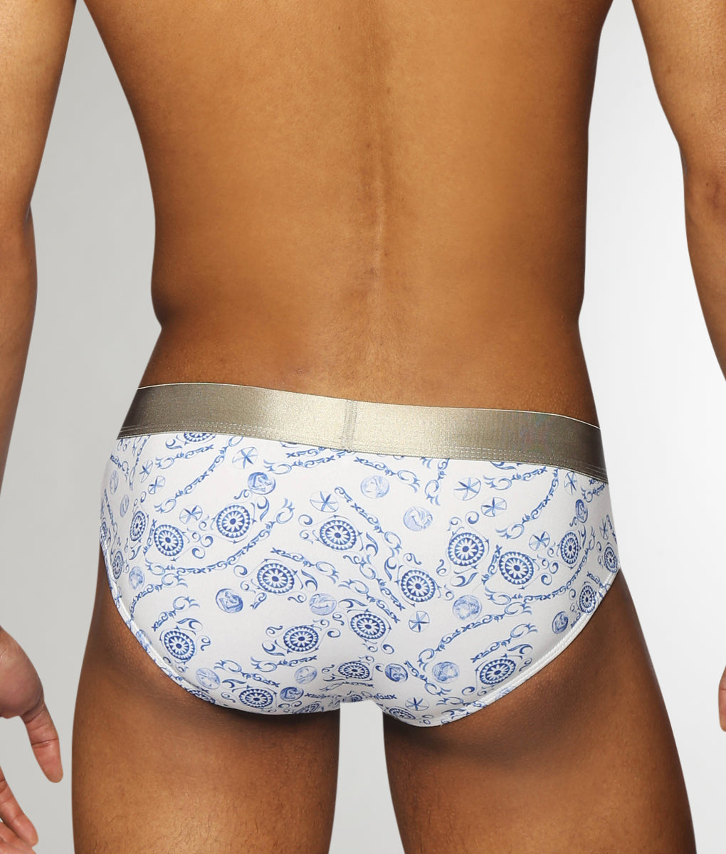 Parke & Ronen Printed Low-Rise Brief Roman-coins-lapis