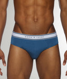 Parke & Ronen Retro Solid Low Rise Brief Retro-elysian-blue