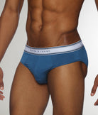 Parke & Ronen Retro Solid Low Rise Brief Retro-elysian-blue