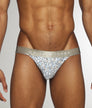 Parke & Ronen Printed Low-Rise Jockstrap Roar-blue