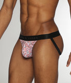 Parke & Ronen Printed Low-Rise Jockstrap Roar-pink