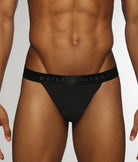 Parke & Ronen Quartz Jersey Thong Heather-black