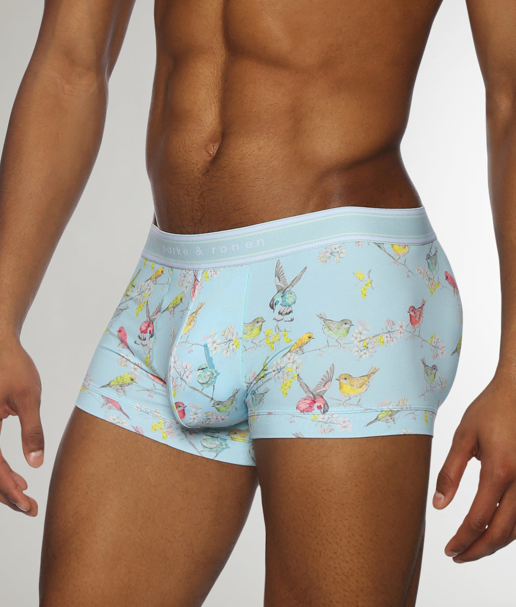 Parke & Ronen Bird Song Low Rise Trunk Bird-song-blue