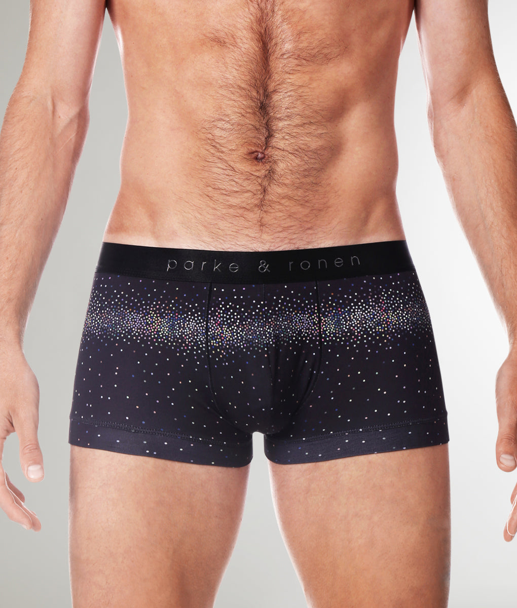 Parke & Ronen Printed Low Rise Trunk Onyx-sparkle
