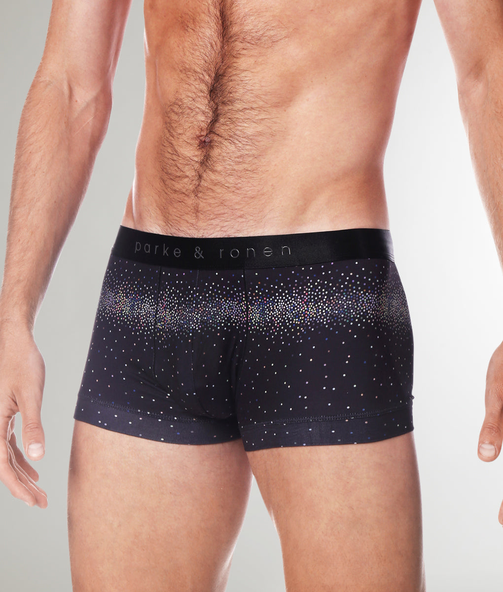 Parke & Ronen Printed Low Rise Trunk Onyx-sparkle