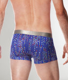 Parke & Ronen Printed Low Rise Trunk Royal-blue-gala