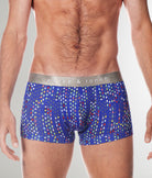 Parke & Ronen Printed Low Rise Trunk Royal-blue-gala